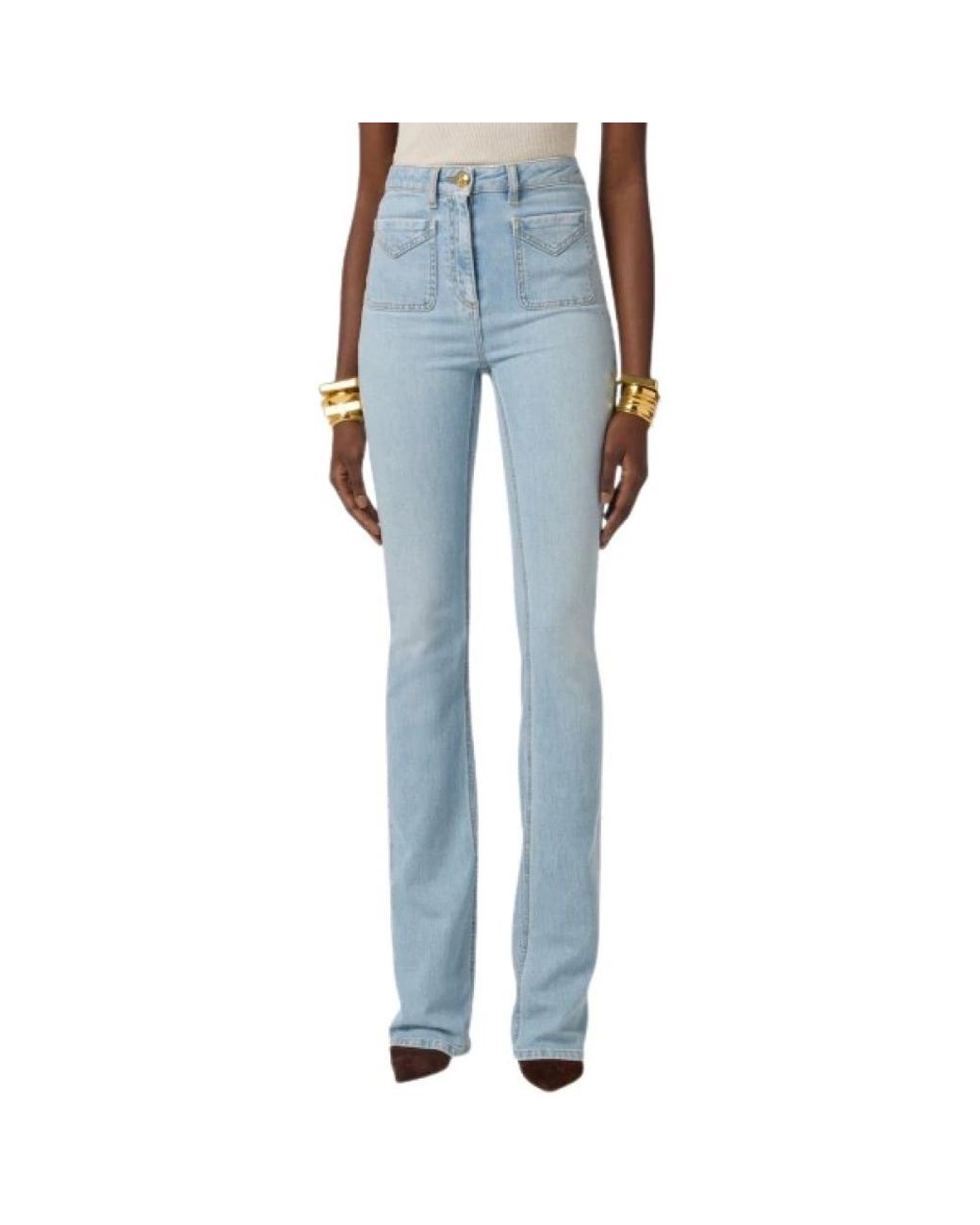 Elisabetta Franchi Blue Bootcut Jeans