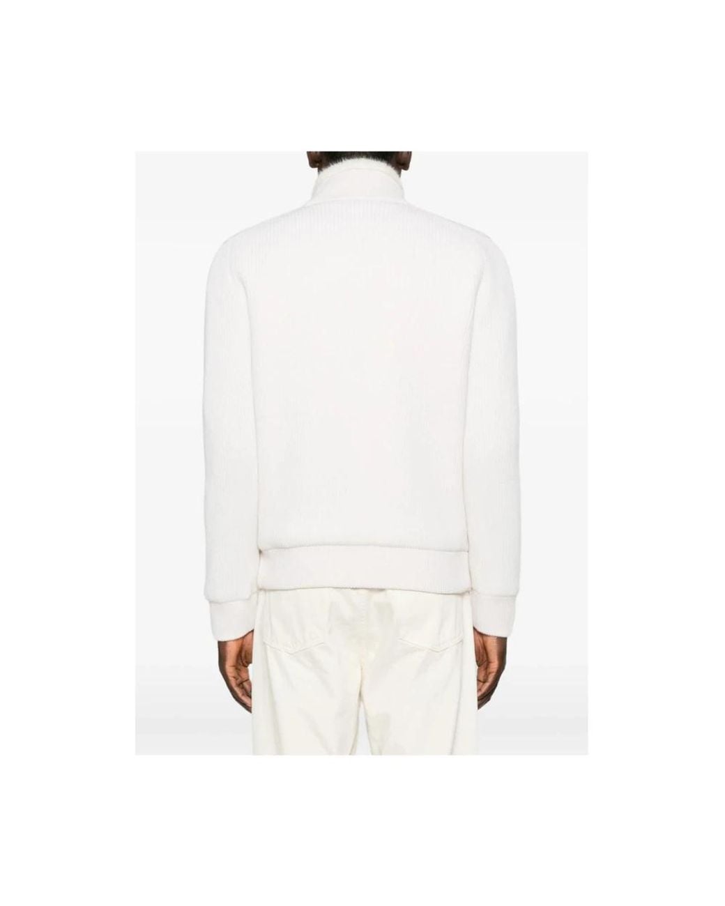 Barba Napoli White Zip-Throughs for men