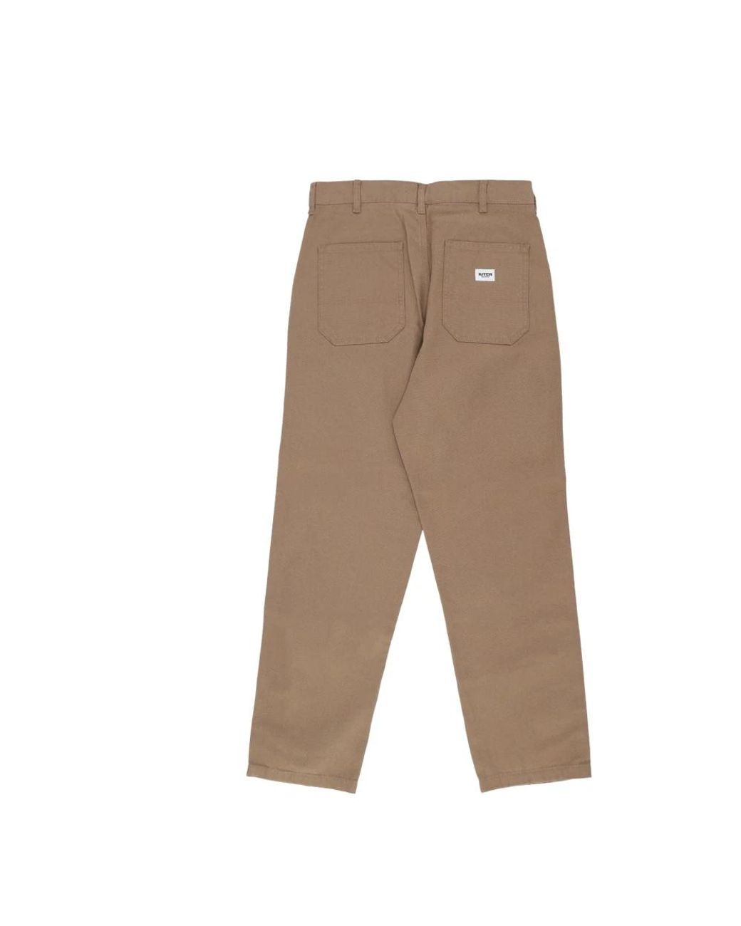 Iuter Brown Straight Trousers for men