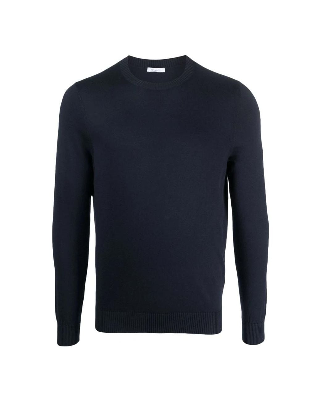 Malo Blue Round-Neck Knitwear for men
