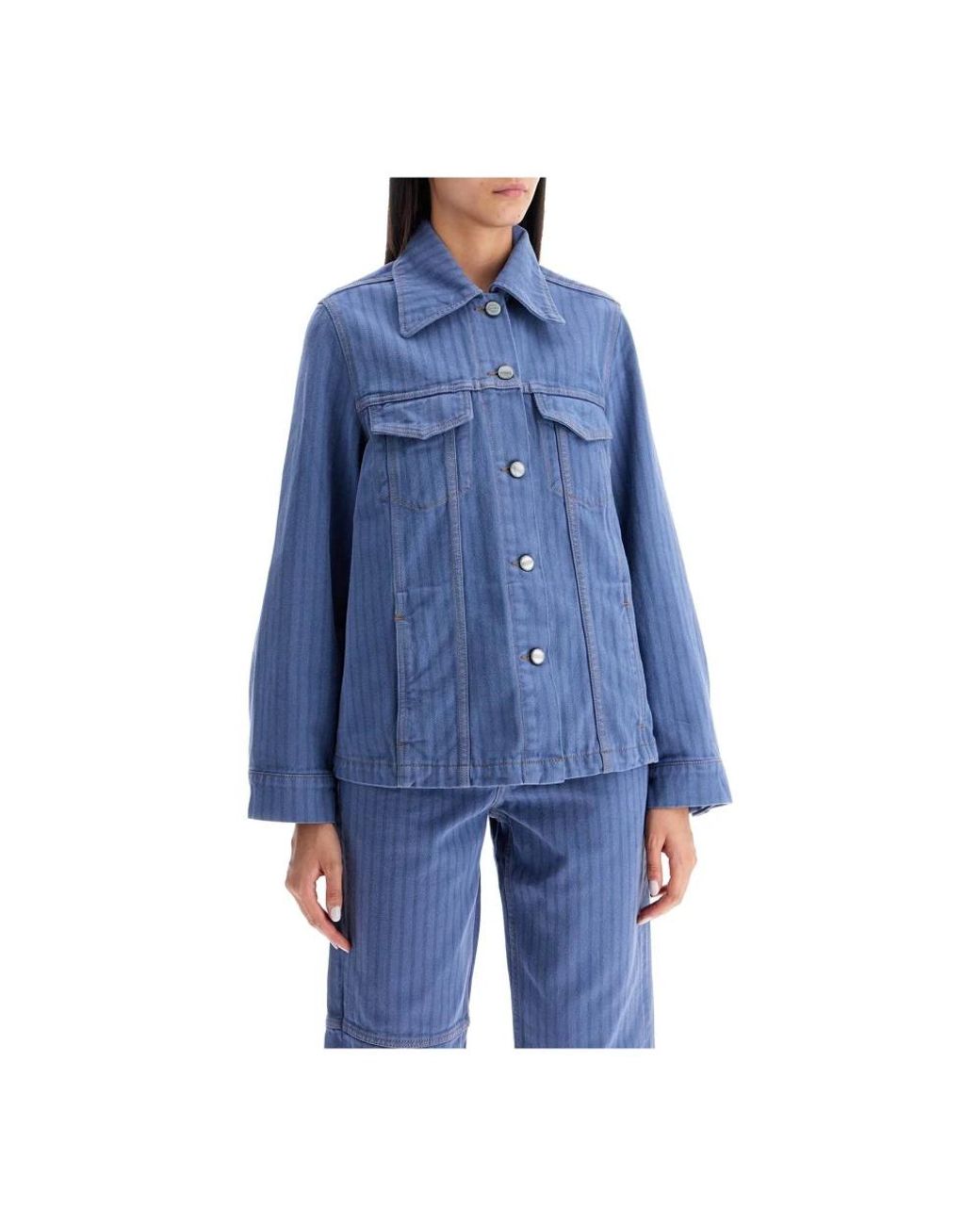 Ganni Blue Denim Jackets