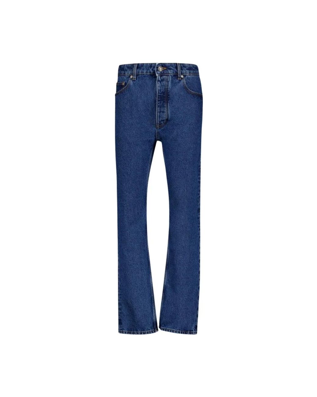 Palm Angels Blue Straight Fit Jeans for men
