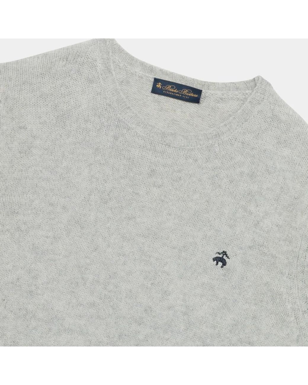 Brooks Brothers Gray Round-Neck Knitwear for men