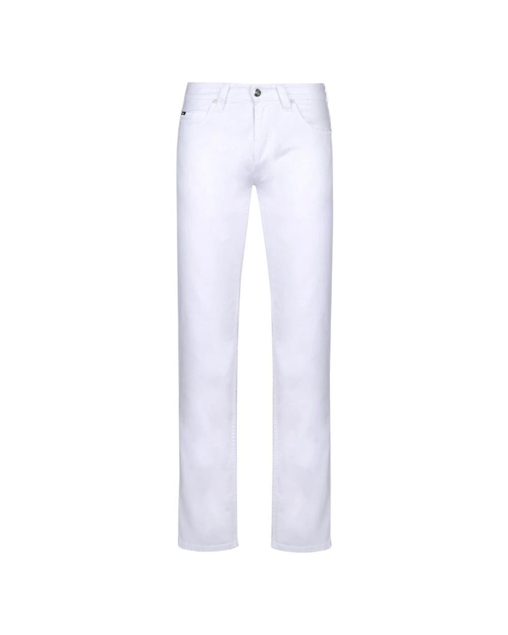 Armani White Straight Fit Jeans for men