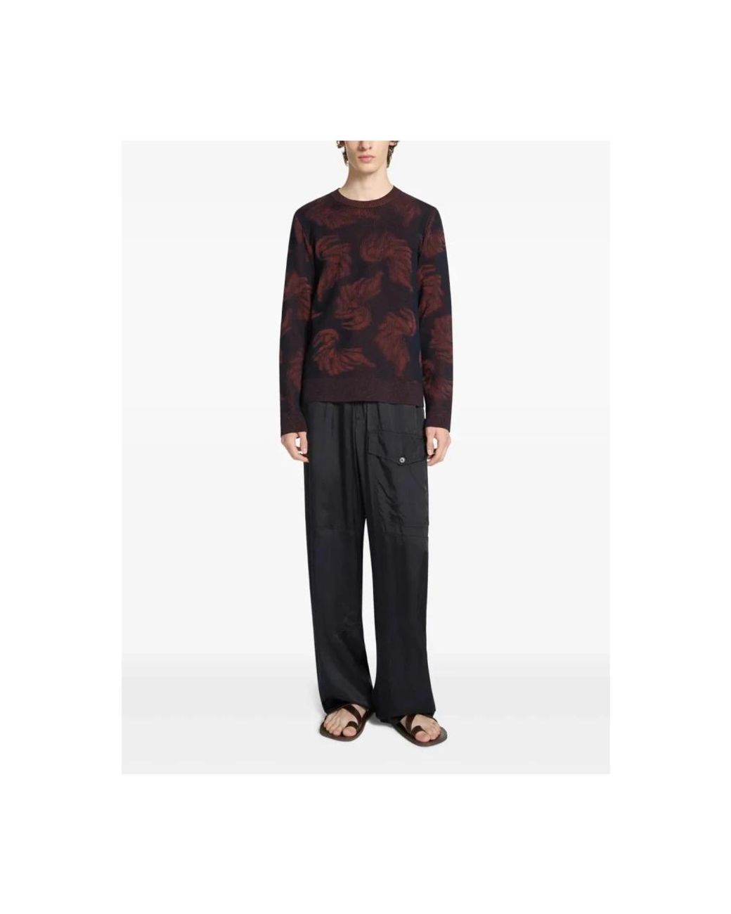 Dries Van Noten Purple Round-Neck Knitwear for men