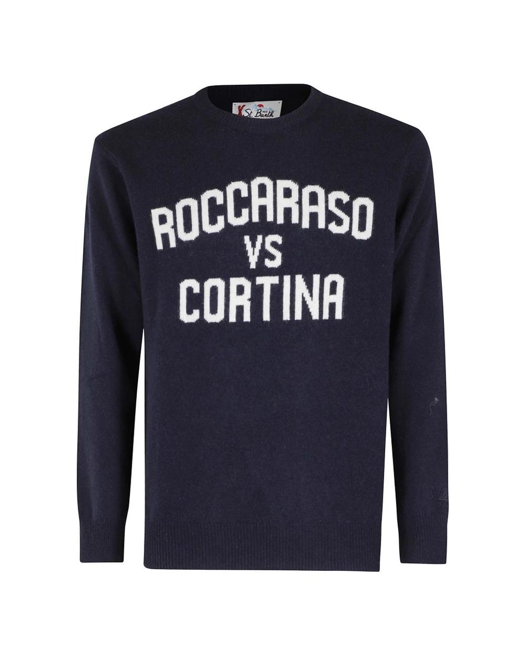 Mc2 Saint Barth Blue Round-Neck Knitwear for men