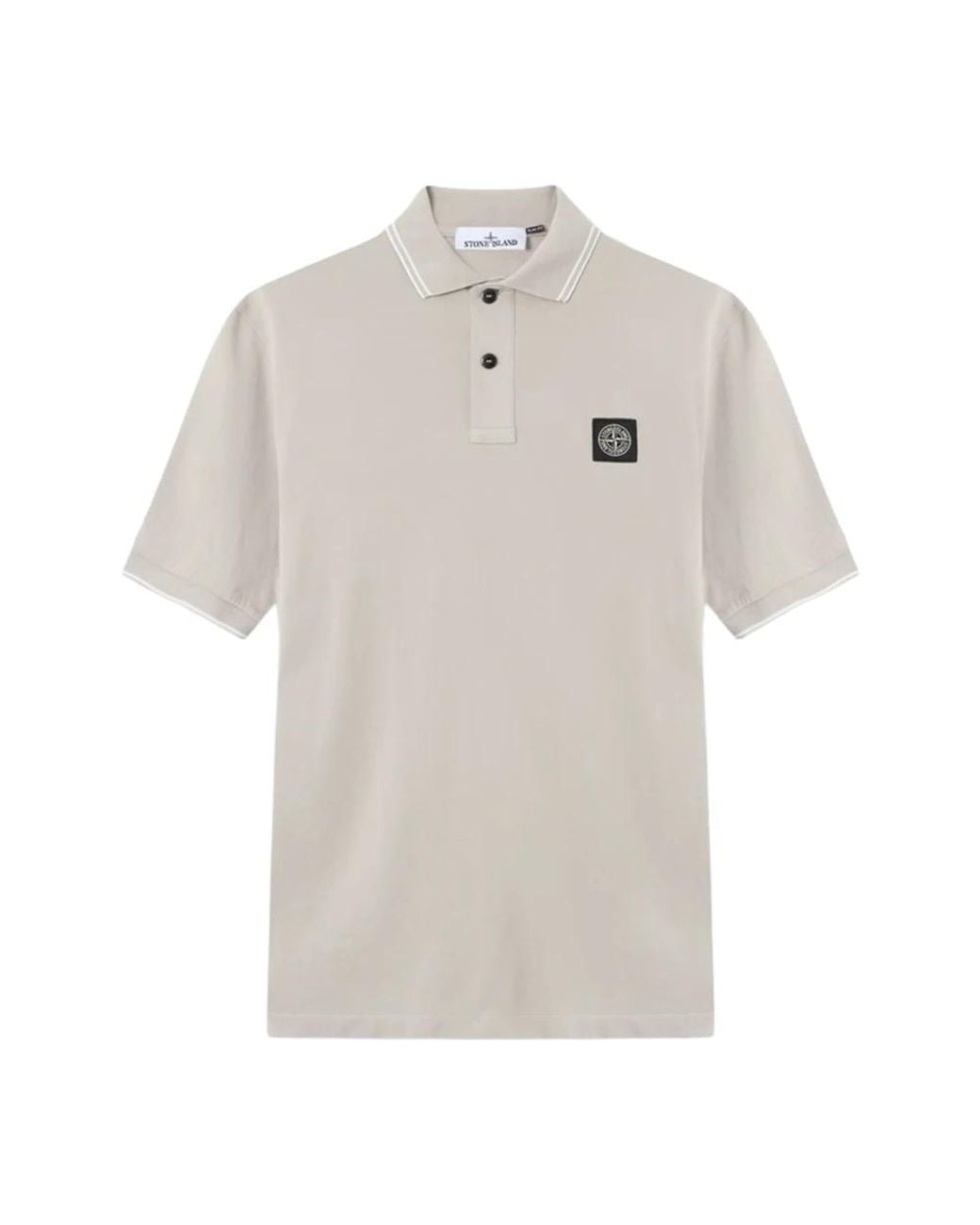 Stone Island White Polo Shirts for men