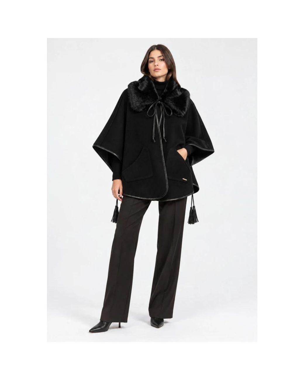 Twinset Black Ponchos