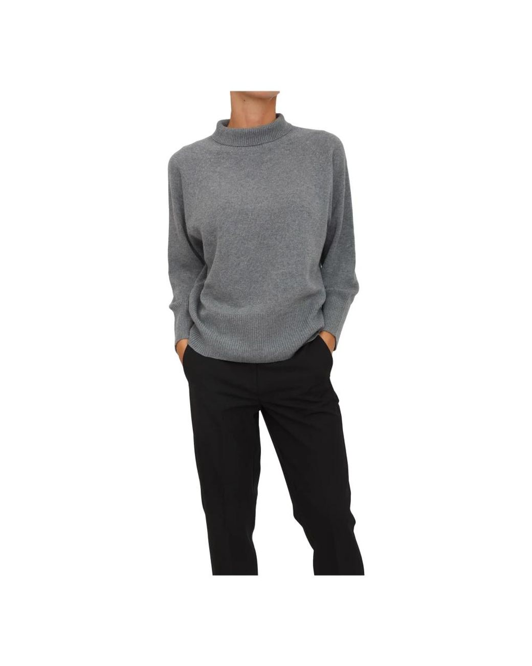 Marella Gray Round-Neck Knitwear