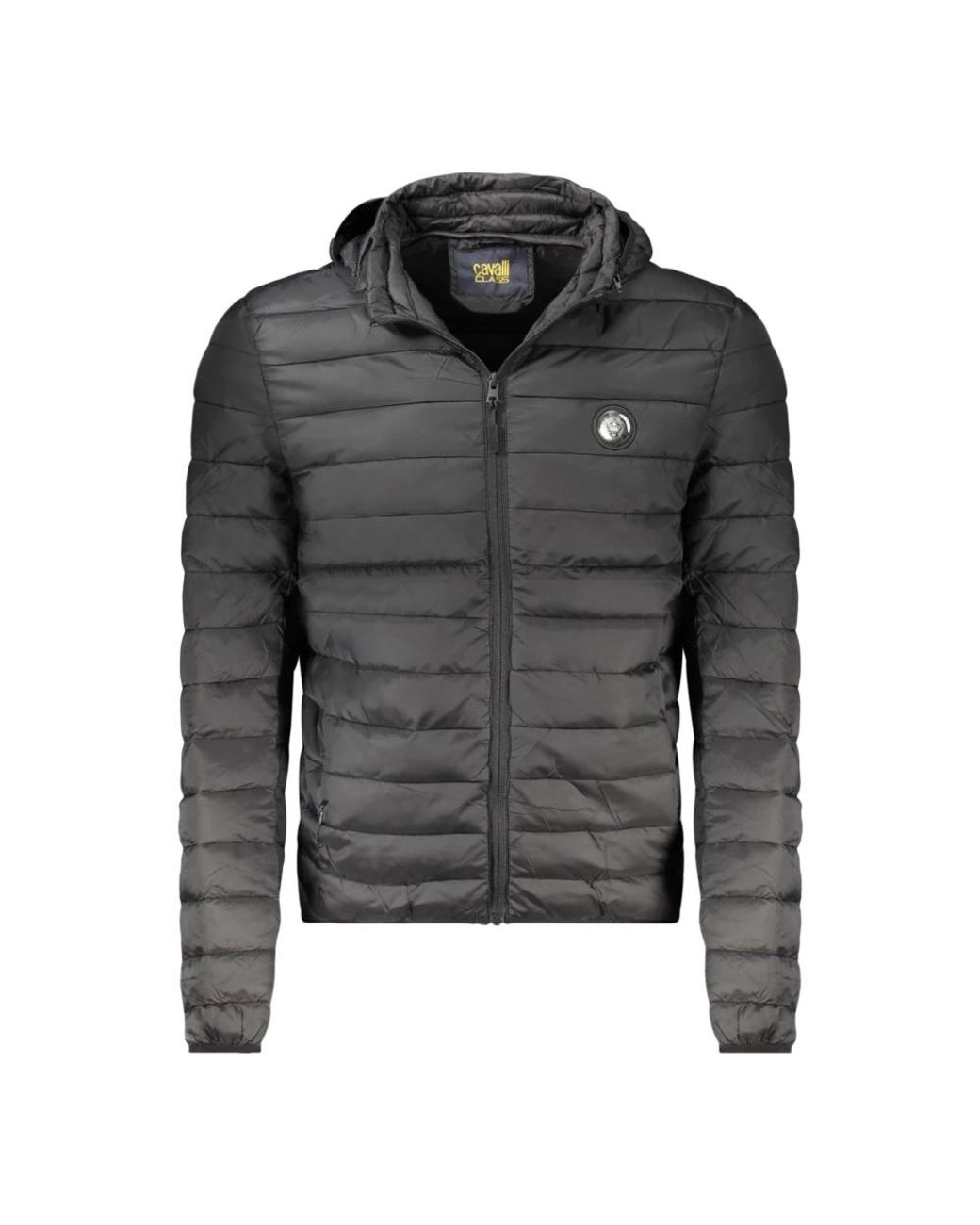Roberto Cavalli Gray Polyester Jacket for men