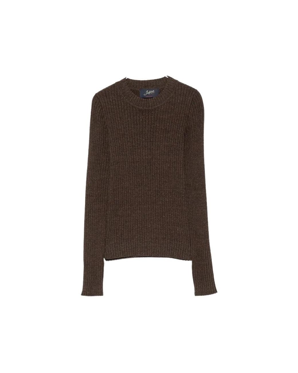 Seafarer Brown Round-Neck Knitwear