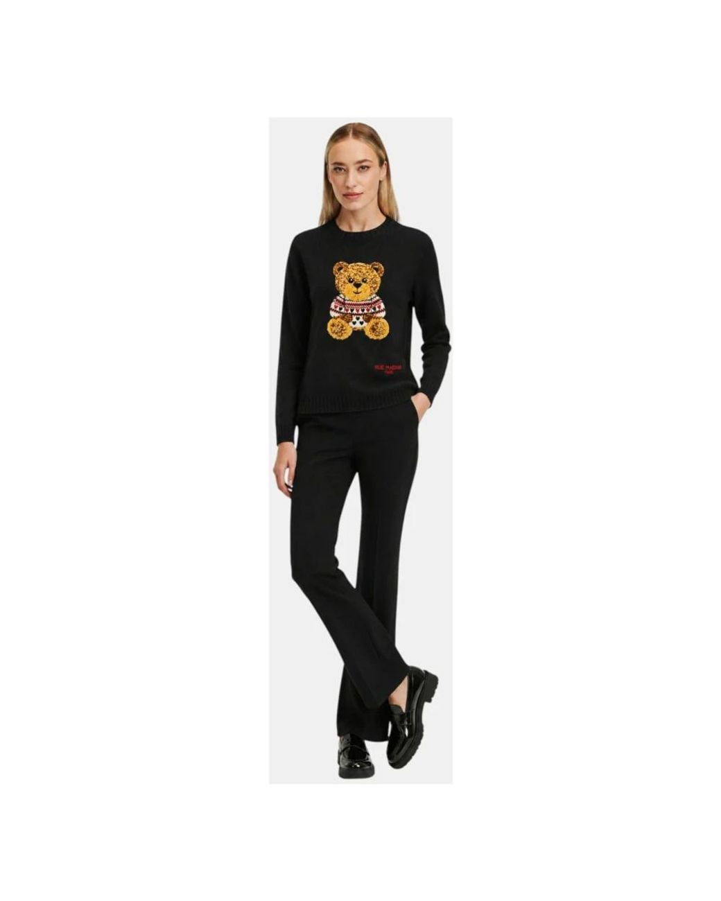 Rue Madam Black Round-Neck Knitwear