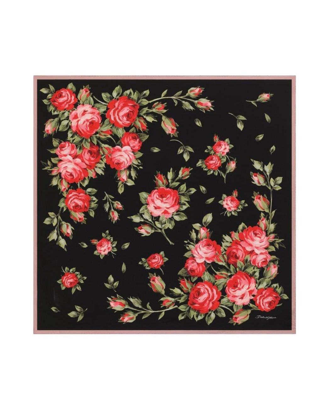 Dolce & Gabbana Black Silky Scarves