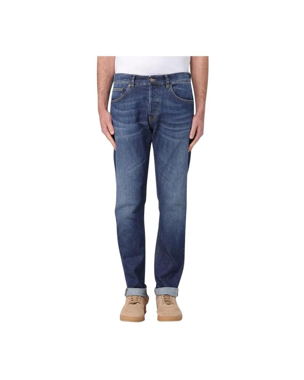 Dondup Blue Straight Fit Jeans for men
