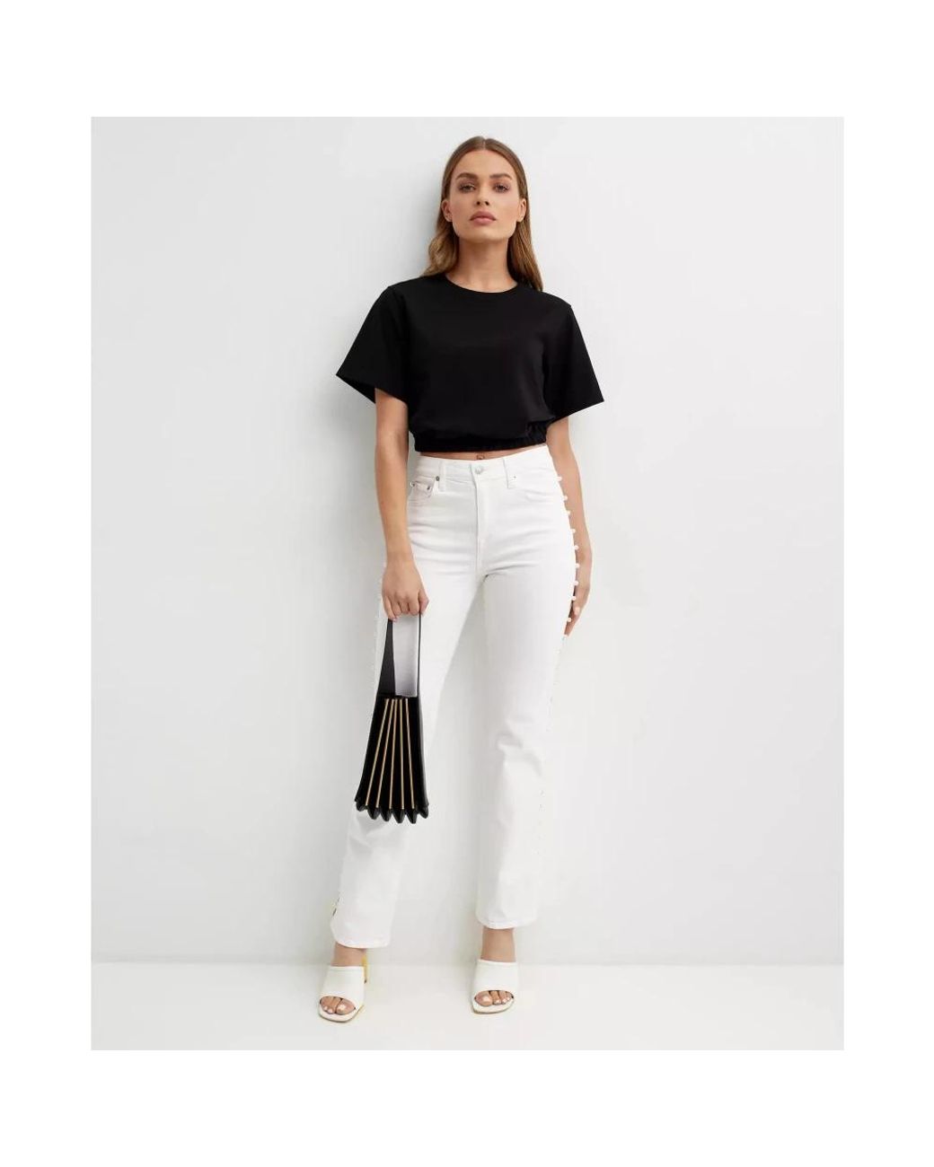 Jonathan Simkhai White Straight Fit Jeans