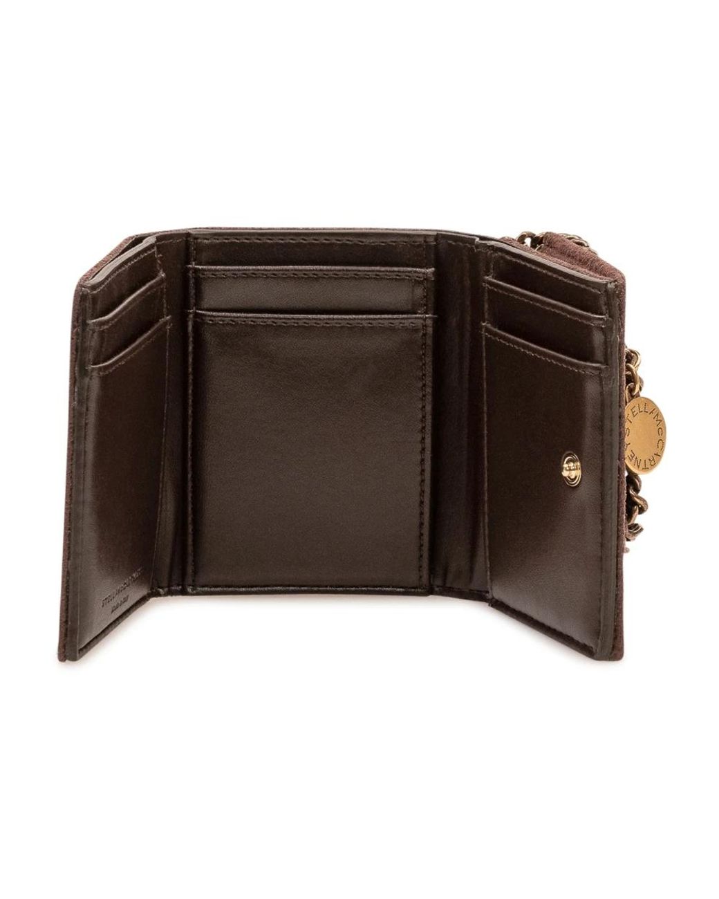 Stella McCartney Brown Falabella Dreifach Faltbare Geldbörse
