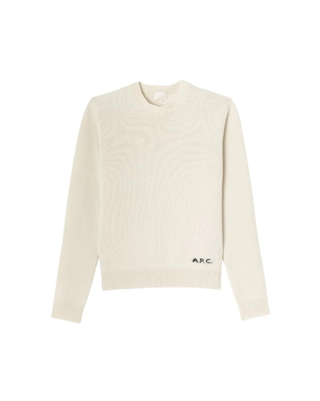 A.P.C. White Round-Neck Knitwear for men