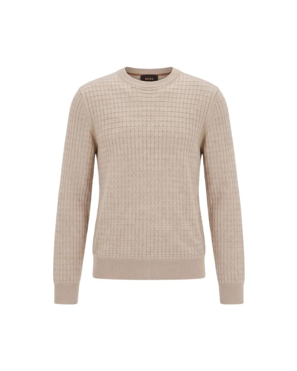 Boss Fabrizio Strickpullover in Natural für Herren