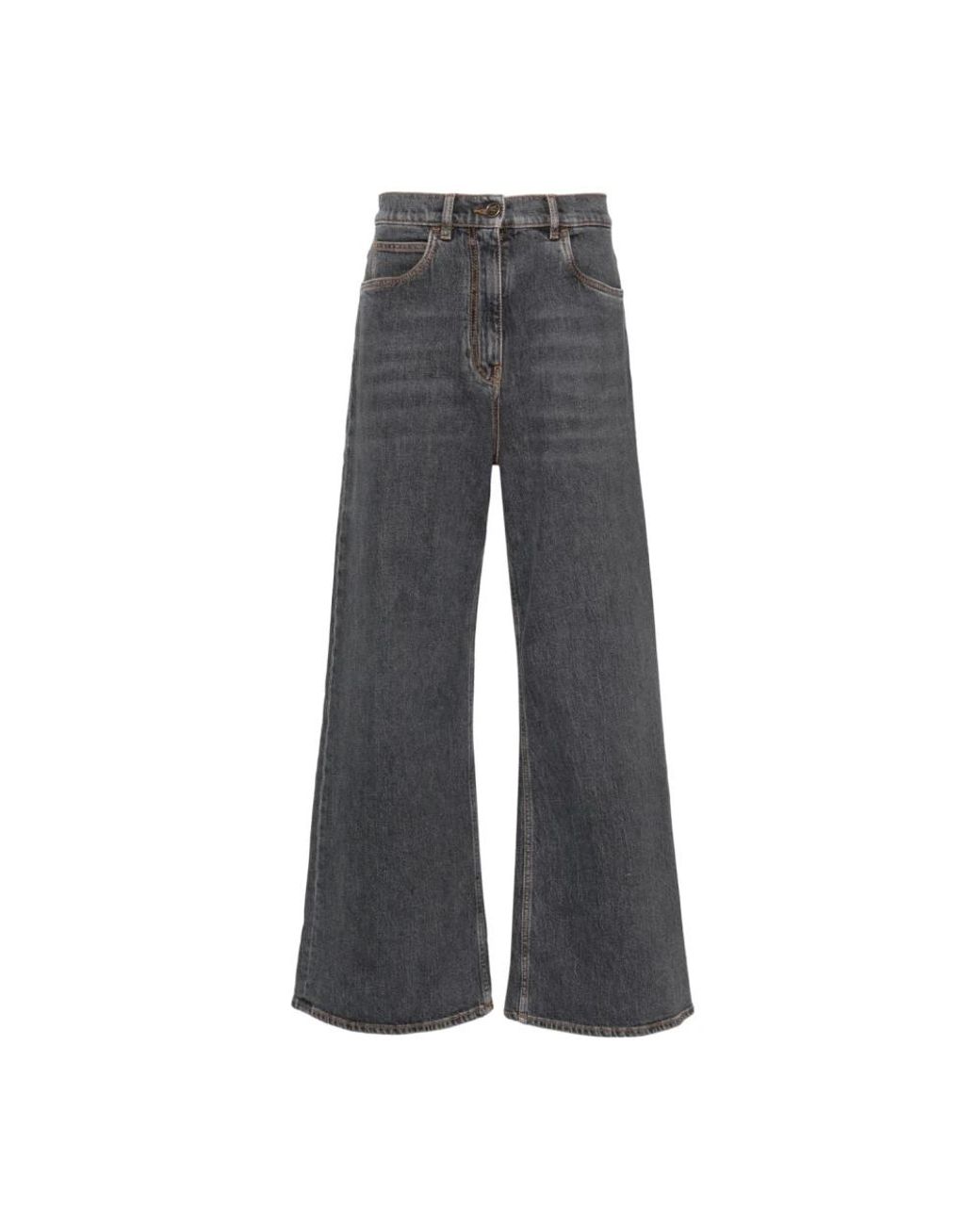 Etro Gray Wide Jeans
