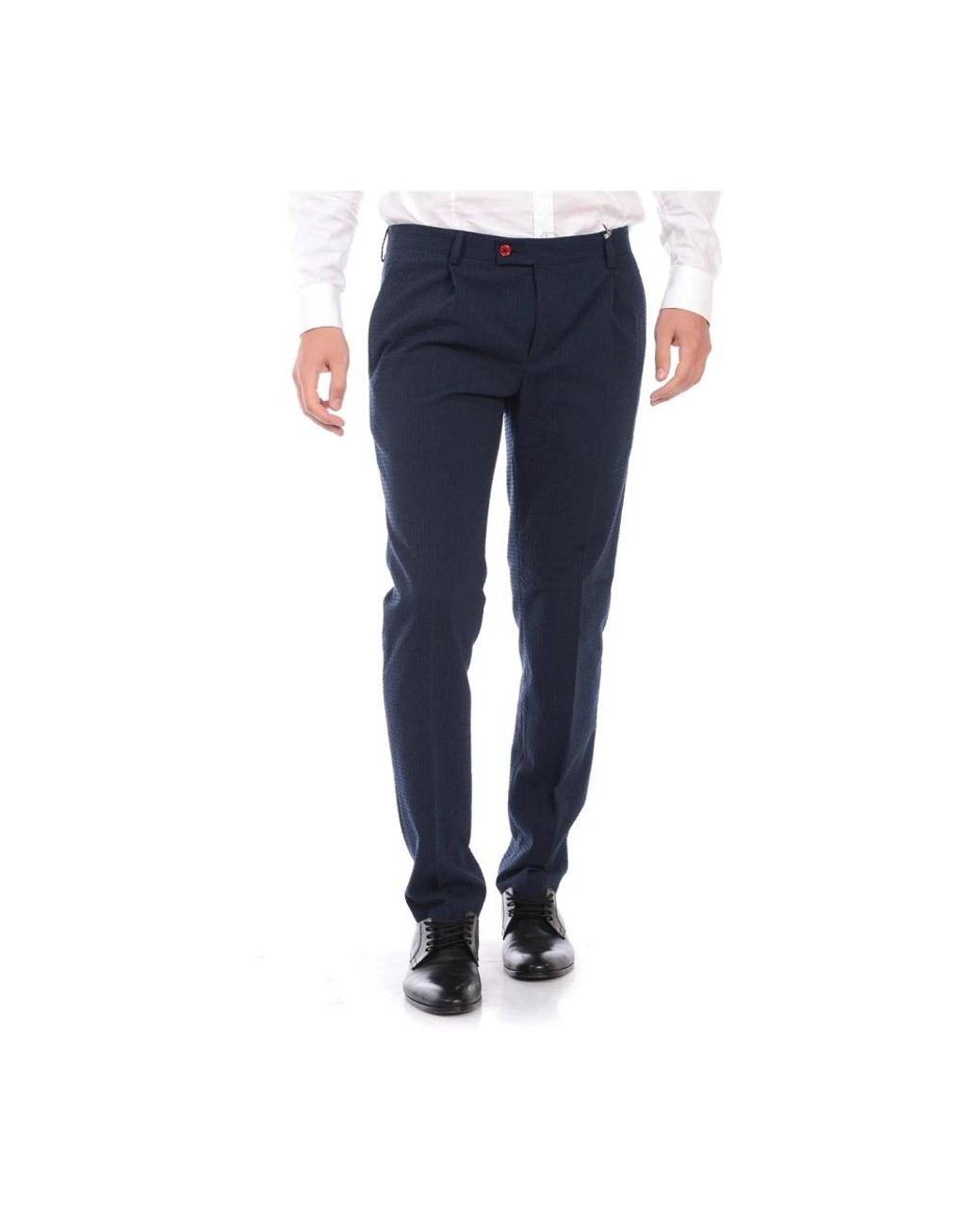 Daniele Alessandrini Blue Suit Trousers for men