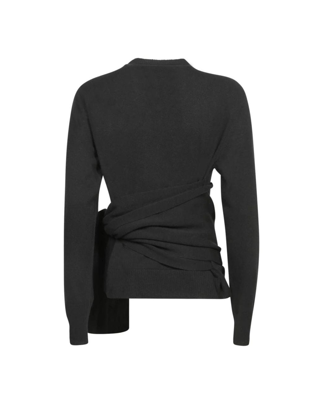 MM6 by Maison Margiela Black Round-Neck Knitwear