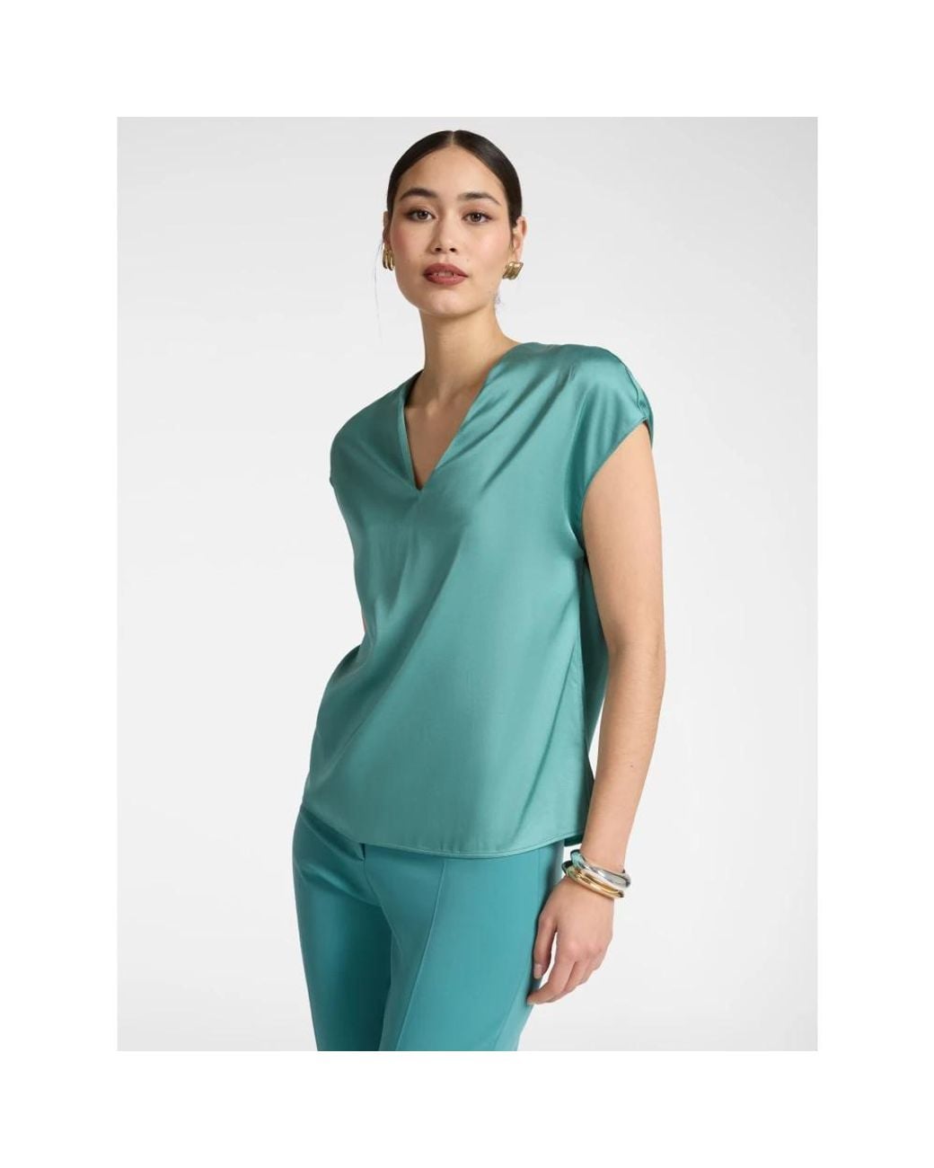 Elena Miro Green Blouses