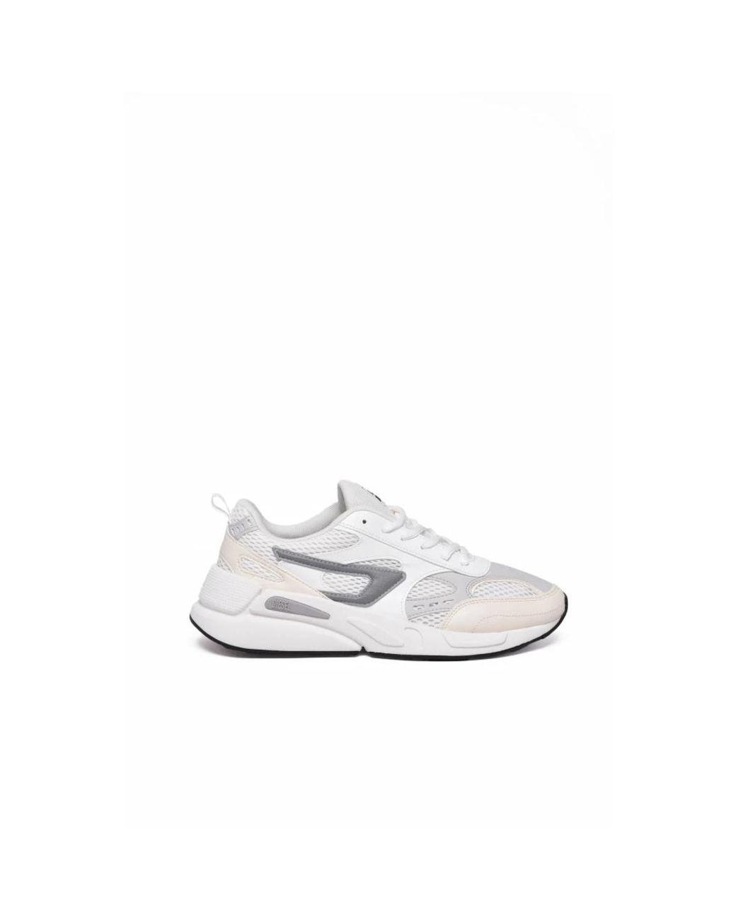 DIESEL White Polyester Serendipity Sport Sneakers for men