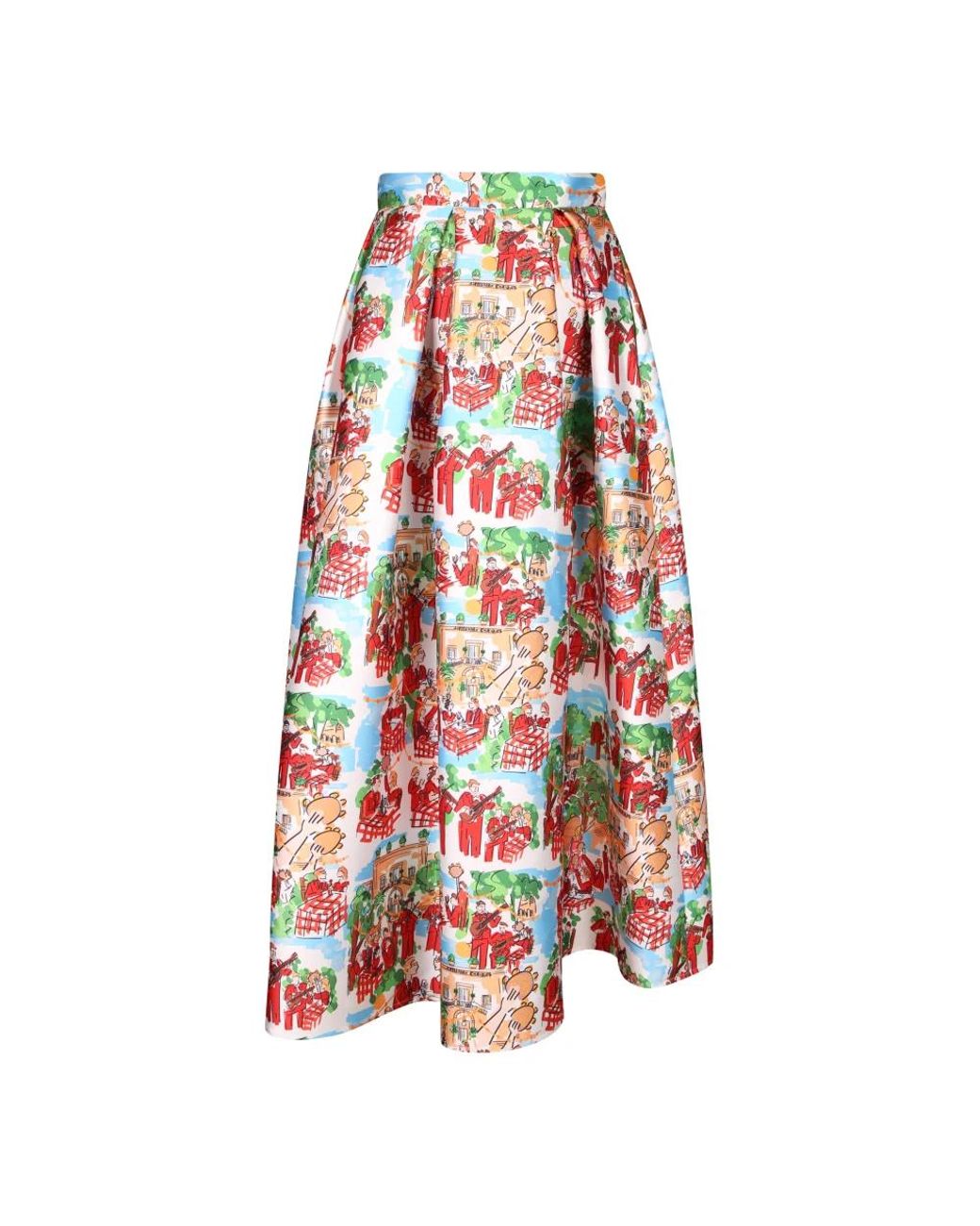 ALESSANDRO ENRIQUEZ Red Midi Skirts