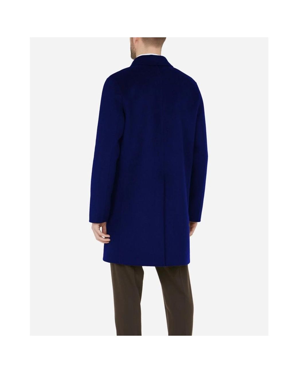 Paolo Pecora Blue Double-Breasted Coats for men