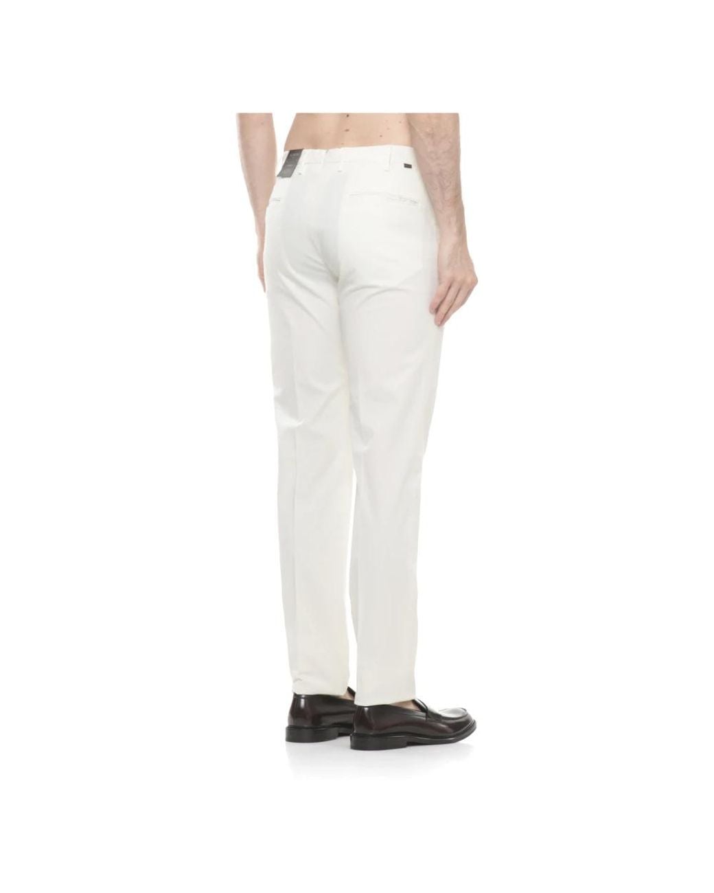 Incotex White Slim-Fit Trousers for men