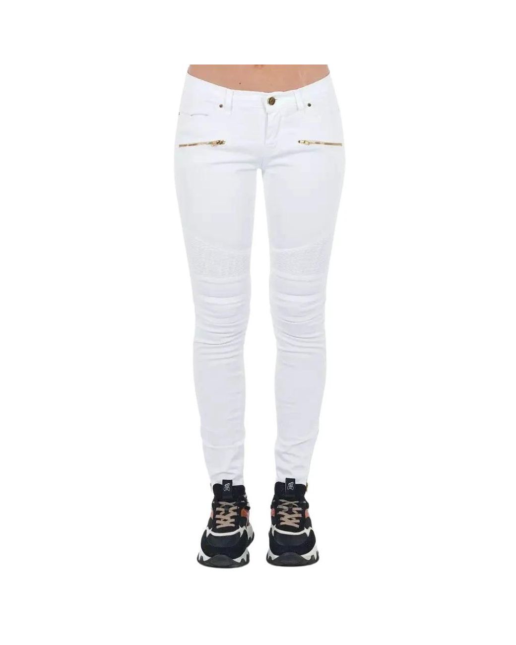 Frankie Morello White Skinny Fit Jeans