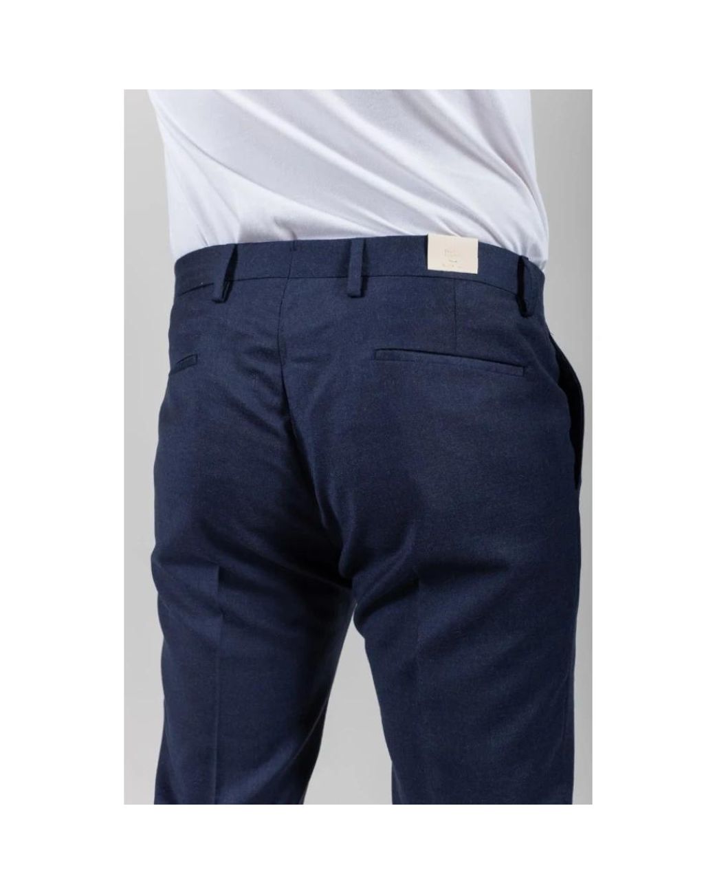 BRIGLIA Blue Slim-Fit Trousers for men