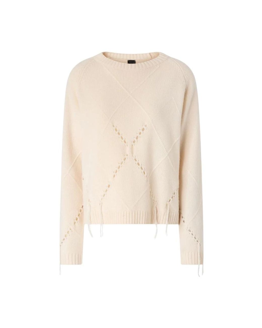 Pinko Berna Trui Argyle Traforato in het Natural