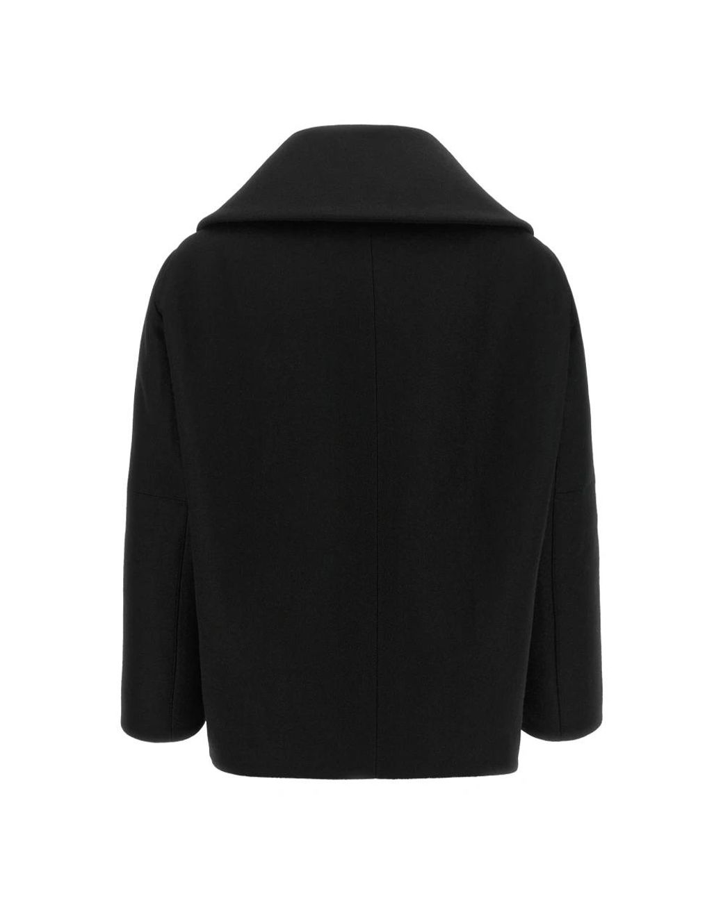 Balenciaga Black Double-Breasted Coats