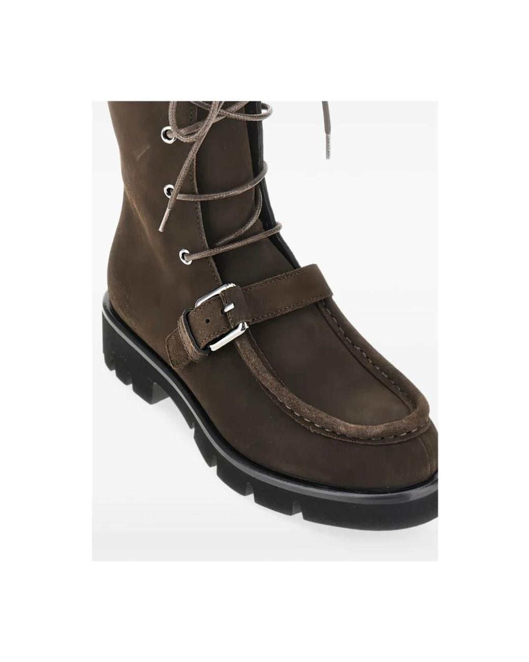 Emporio Armani Brown Lace-Up Boots