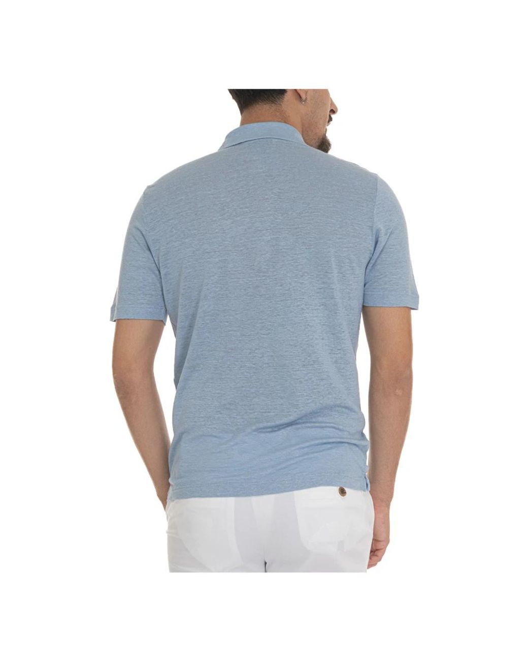 Gran Sasso Blue Polo Shirts for men