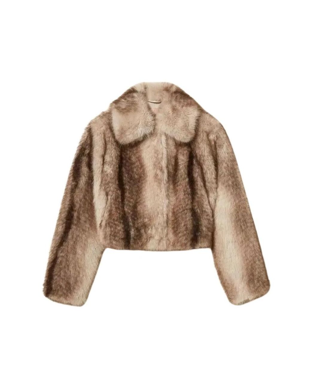 Twinset Brown Faux Fur & Shearling Jackets