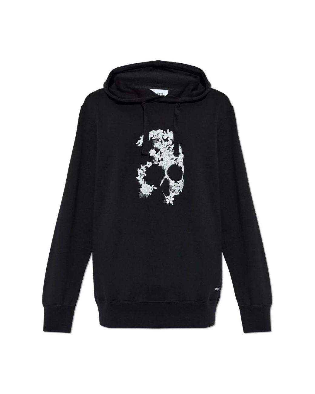 McQueen Hoodies & Sweatvesten ,Zwart ,Katoen Sweatshirt Met Een Opvallend Schedelmotief in het Blue voor heren