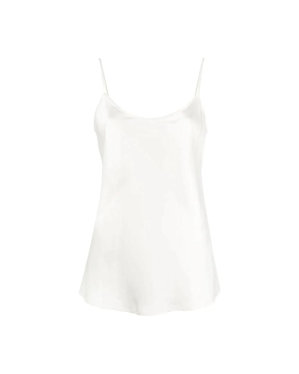 Lorena Antoniazzi White Sleeveless Tops