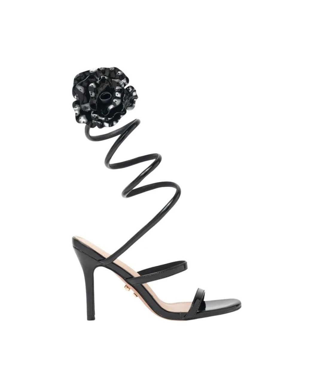 Twentyfourhaitch Black High Heel Sandals