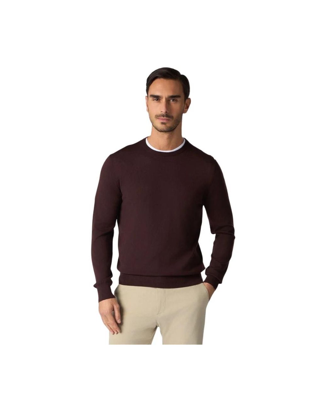 Brooks Brothers Purple Round-Neck Knitwear for men
