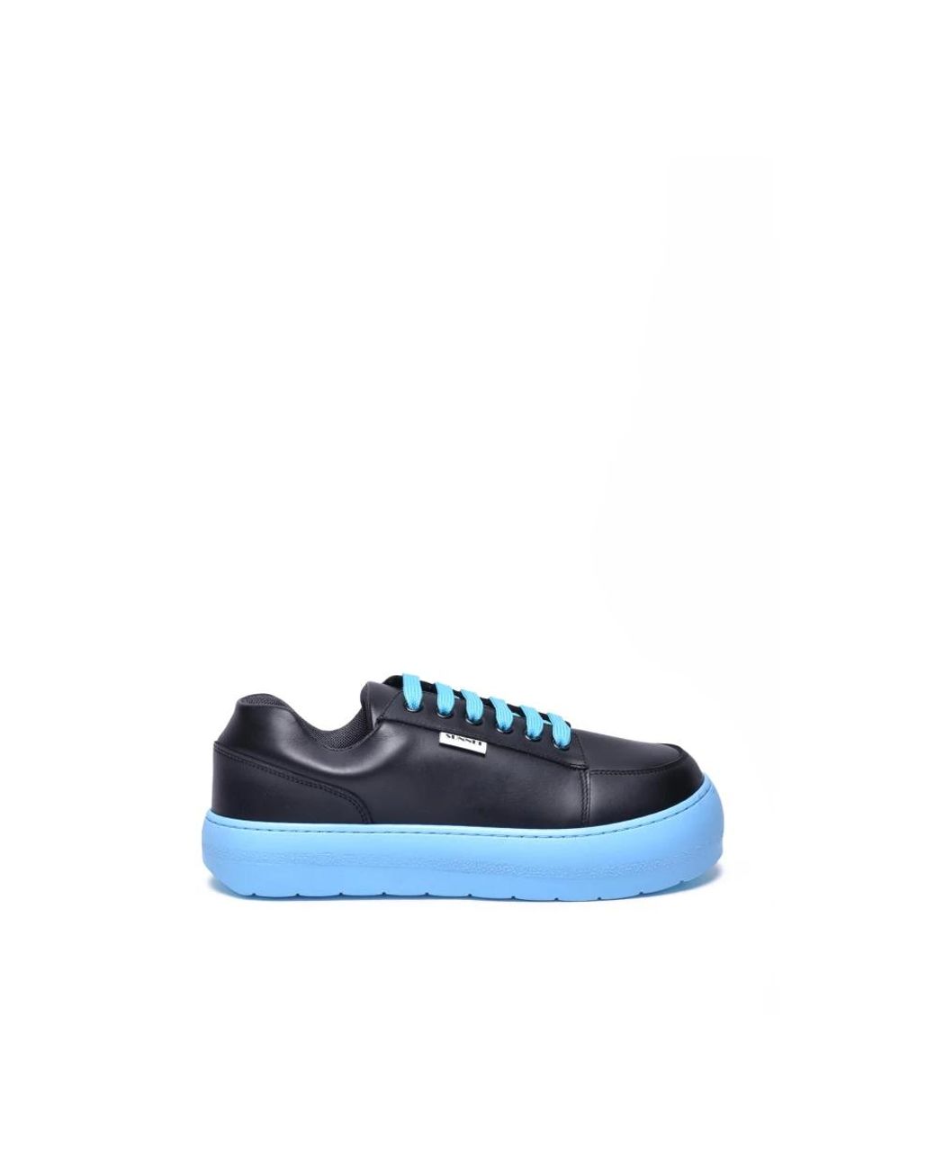 Sunnei Schoenen ,Zwart ,Leer Sneakers in het Blue