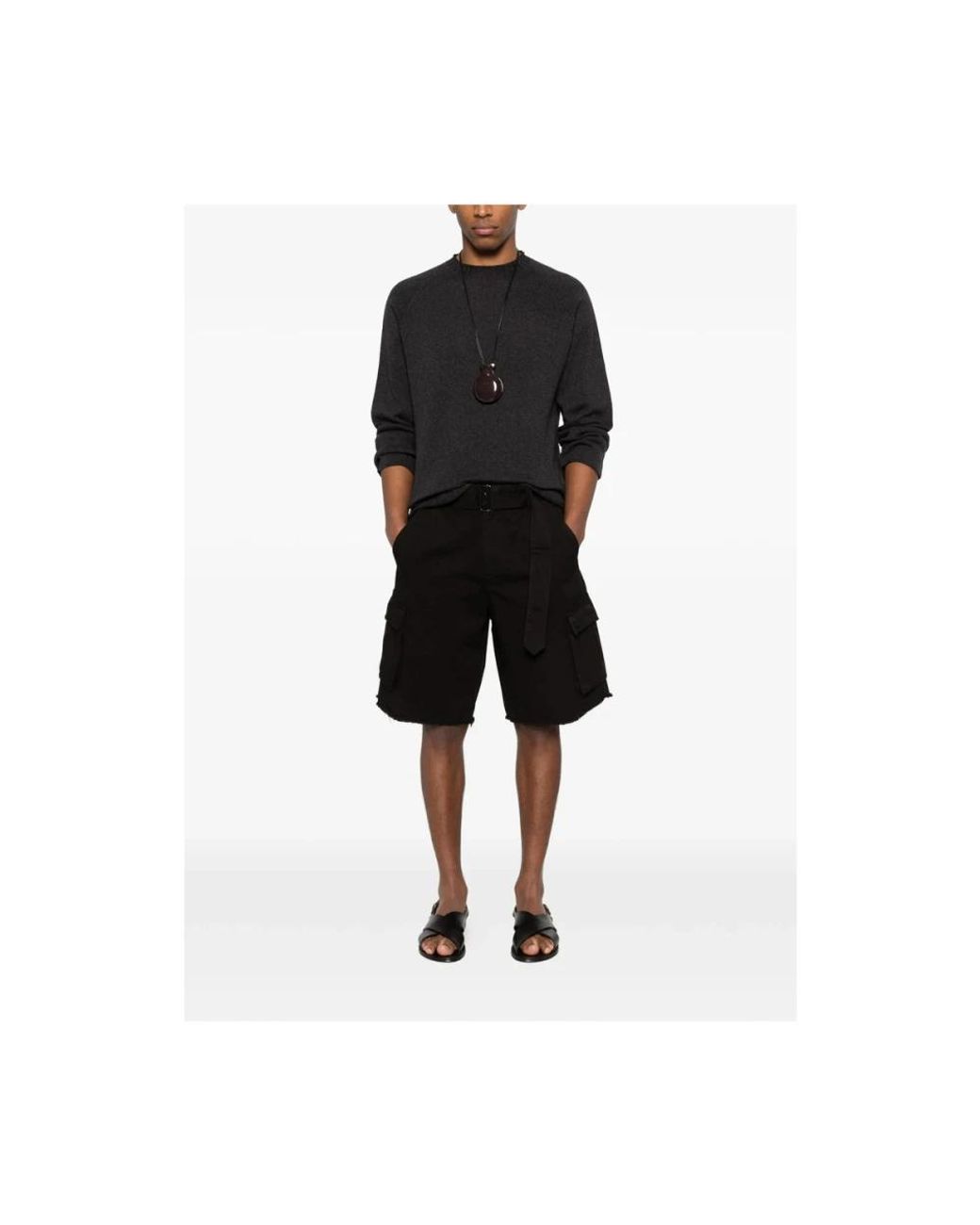 Laneus Black Casual Shorts for men