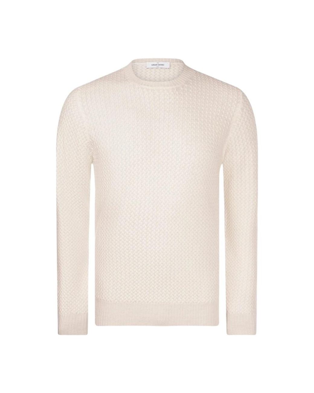 Gran Sasso White Round-Neck Knitwear for men