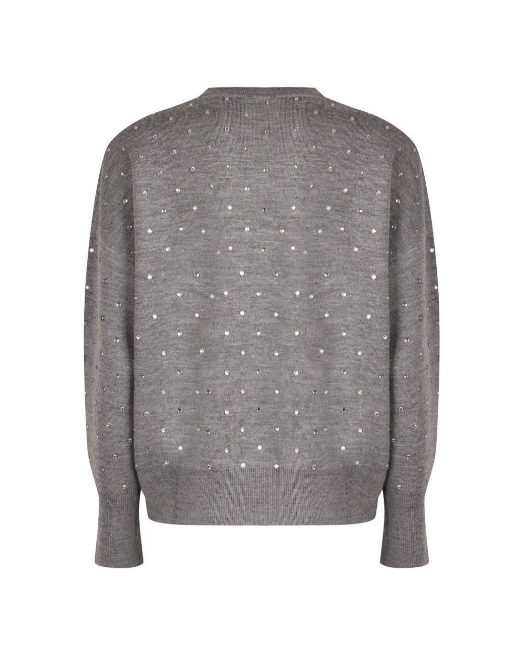Rabanne Gray Round-Neck Knitwear