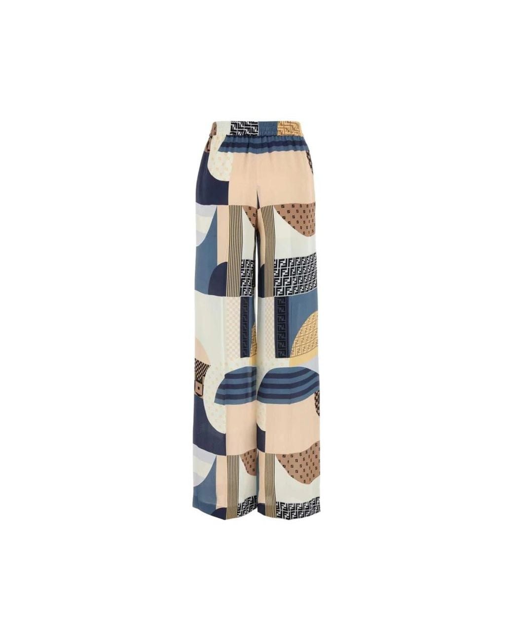 Fendi Blue Wide Trousers