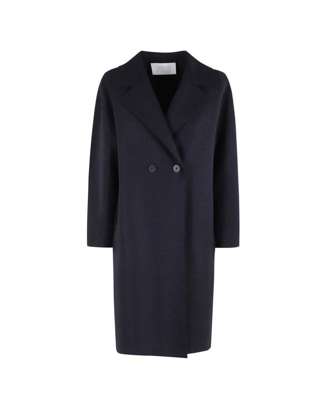Harris Wharf London Blue Double-Breasted Coats