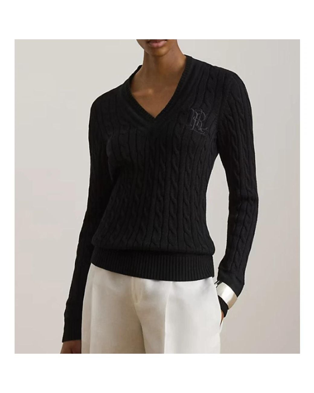 Ralph Lauren Black V-Neck Knitwear