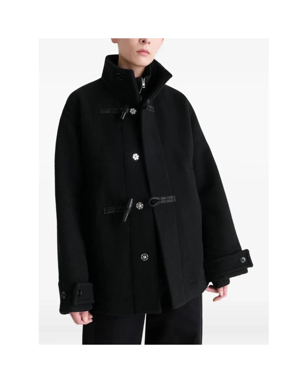 Lemaire Black Short Duffle Coat