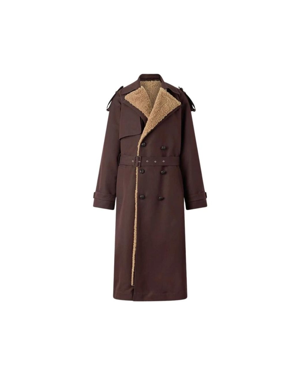 Roberto Cavalli Shearling Interieur Trenchcoat in het Brown voor heren